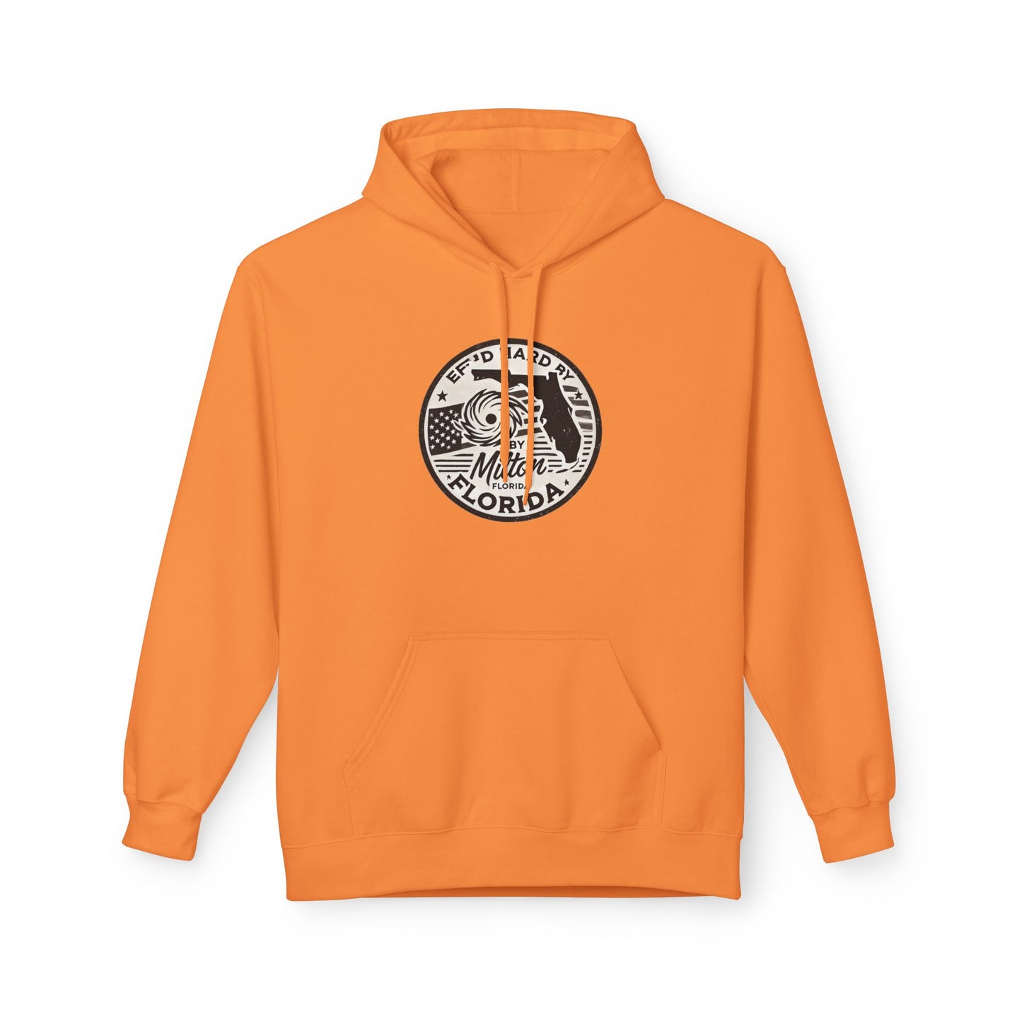 Fleece Hoodie - 'Effed by Milton' Funny Florida Hurricane Design