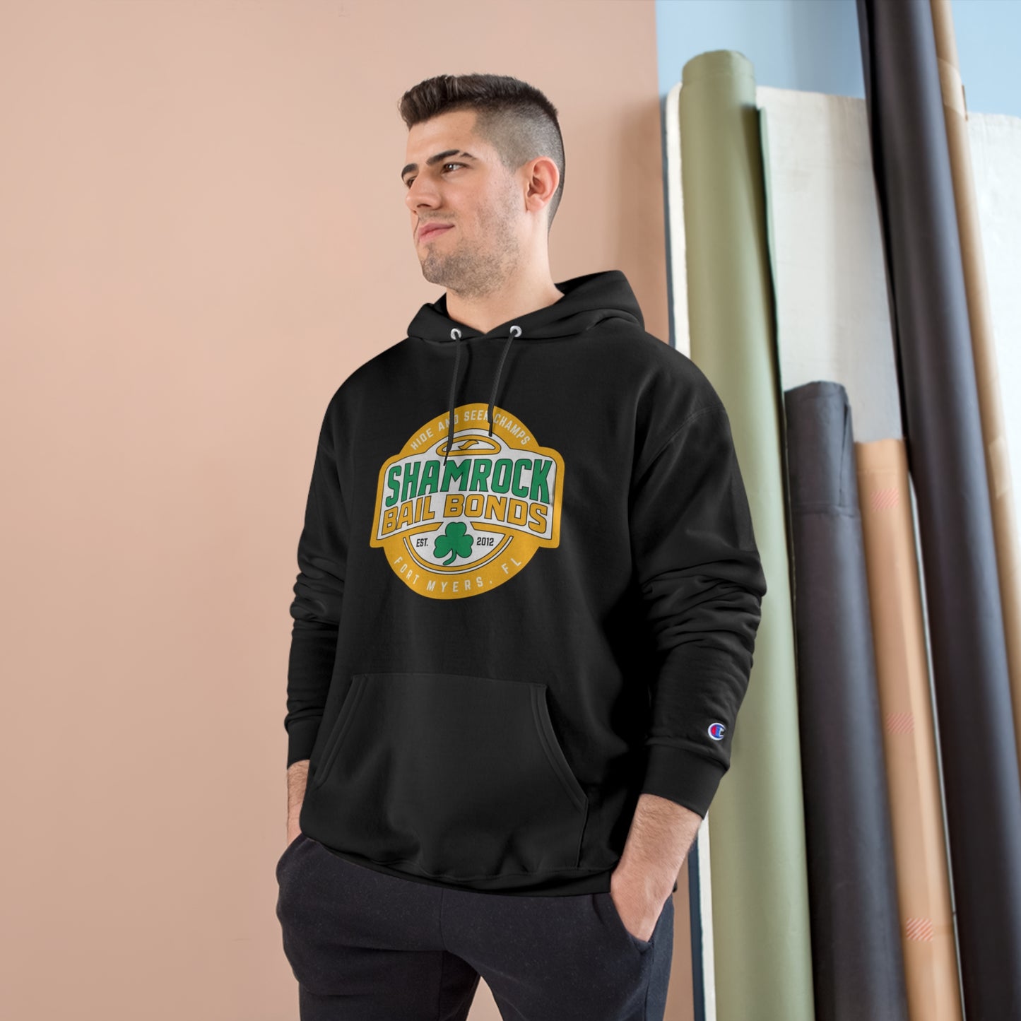 Shamrock Bail Bonds | Hide and Seek Champs | Est 2012 | Champion Hoodie