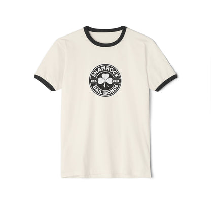 Shamrock Pub Logo Est 2012 Unisex Ringer T-Shirt