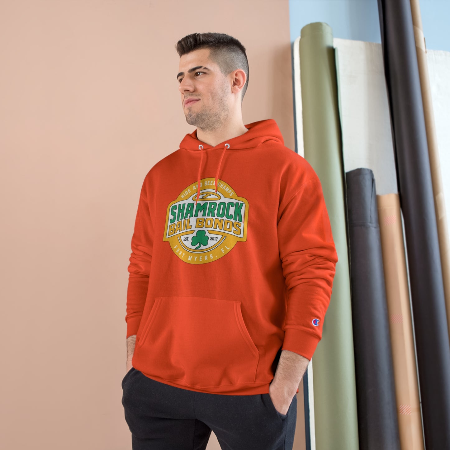 Champion Hoodie - &quot;Hide and Seek Champs&quot; Logo