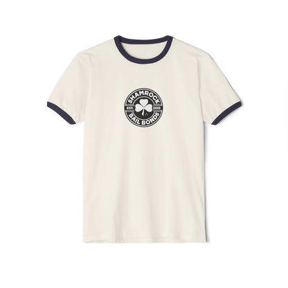 Shamrock Pub Logo Est 2012 | Unisex Cotton Ringer T-Shirt