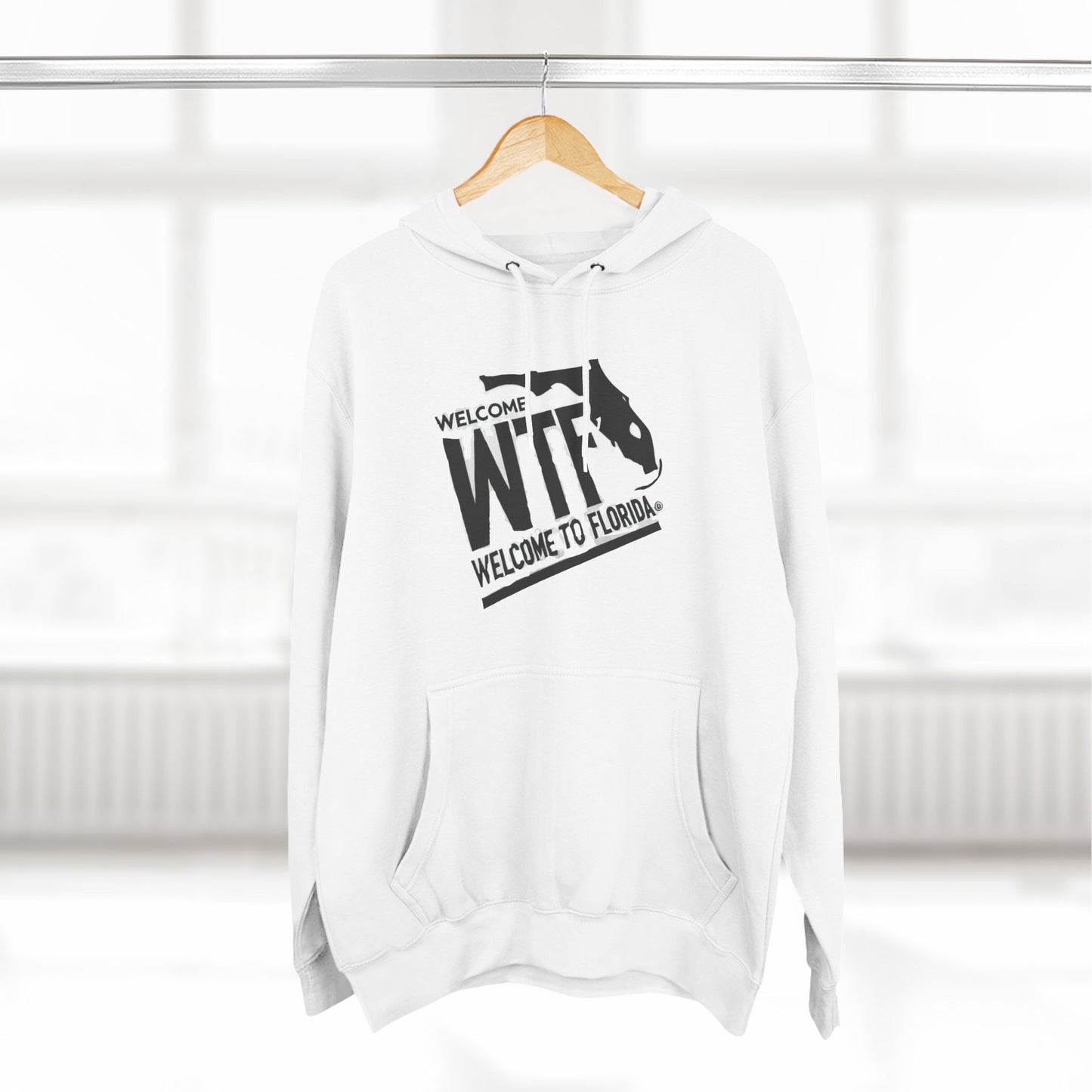 WTF Welcome to Florida! Three-Panel Fleece Hoodie