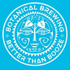 Botanical Brewing logo with a blue background