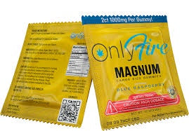 Yellow packaging Magnum with 'Only Fire' branding.