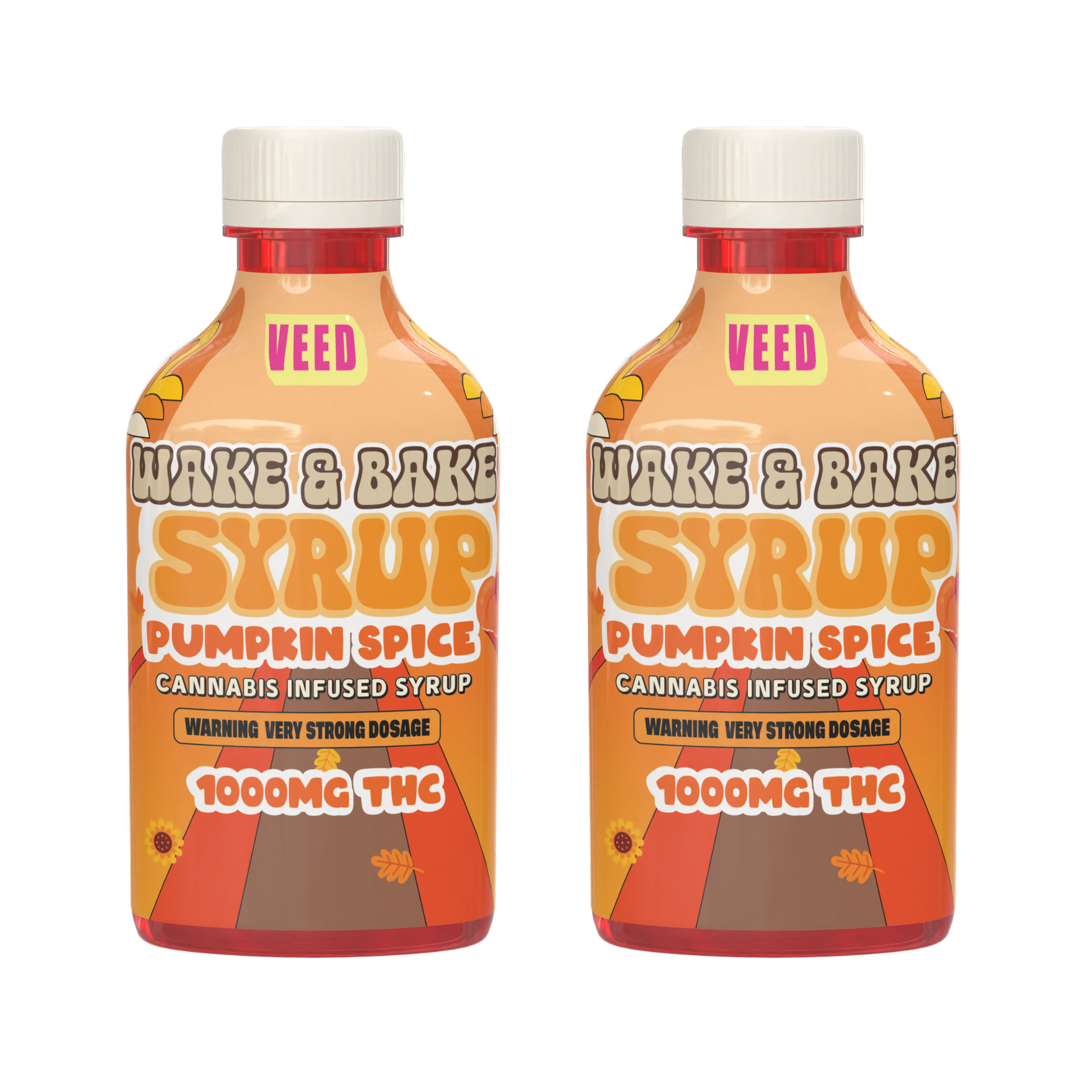 two bottles of veed thc syrup 13 oz bottles