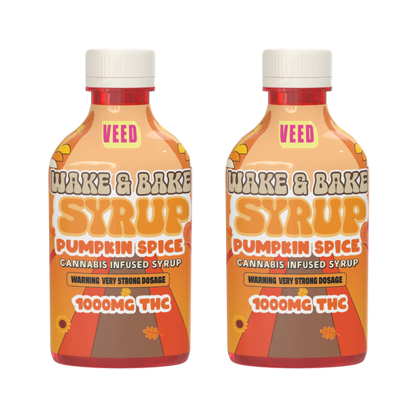 two bottles of veed thc syrup 13 oz bottles